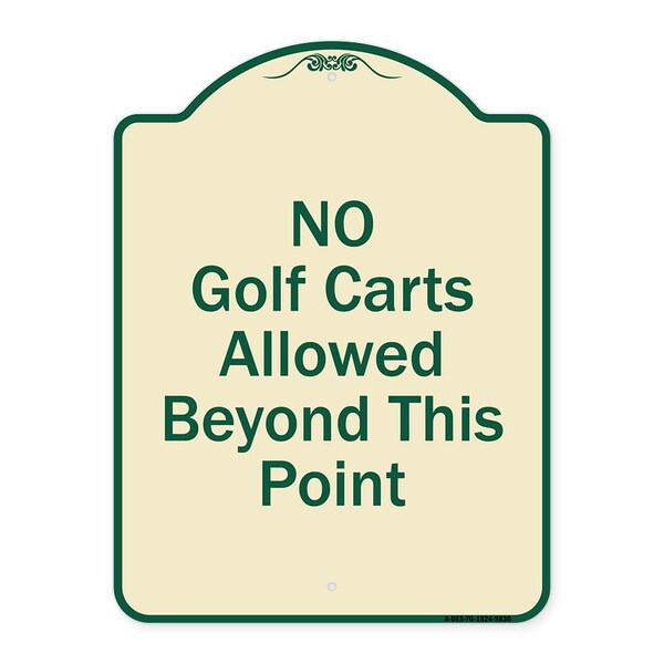 Designer Series-No Golf Carts Allowed Beyond This Point, 24" x 18", TG-1824-9830